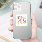 Sticker doodlecartoon dessiné nourriture douce (Téléphone)
