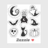 Sticker Doodles Éffrayants d'Halloween (Feuille)