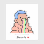 Sticker Doodles nft, Doodles nft open sea, Rainbow puke (Feuille)