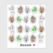 Sticker Doodles Plantes Abstraits (Feuille)