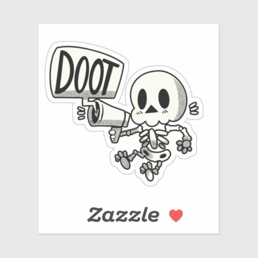 Sticker DOOT Skeleton (Feuille)