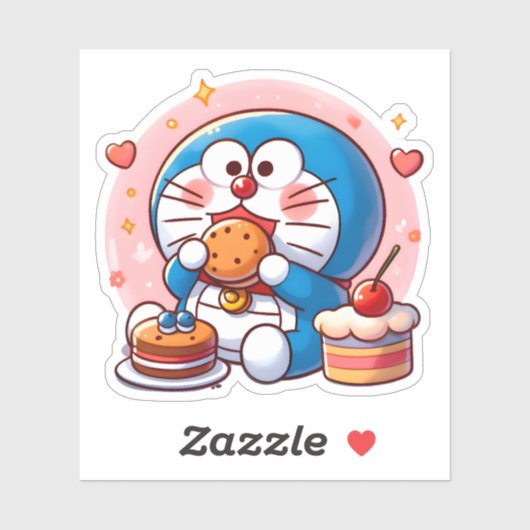 Sticker Doraemon gourmand (Feuille)