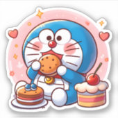 Sticker Doraemon gourmand (Devant)