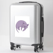 Sticker Dormir de chats gris et caniche de chats (Sur valise)