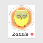 Sticker Dormir Dessin de Chouette Bébé (Feuille)