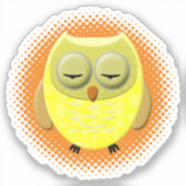 Sticker Dormir Dessin de Chouette Bébé (Recto)