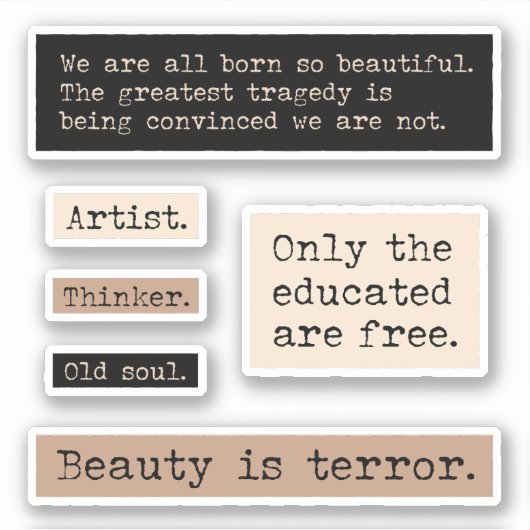 Sticker Dossier de citations sombres (Devant)