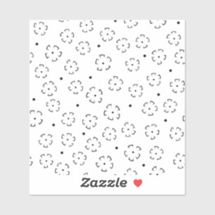 Sticker Dossier de naissance personnalisé avec motif flora