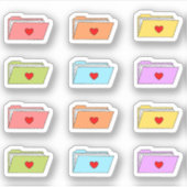 Sticker Dossiers de fichiers Office Travail Organisation d (Devant)