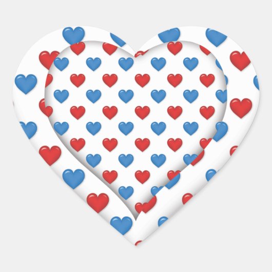 Sticker double coeur (Devant)