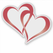 Sticker double coeur (Devant)