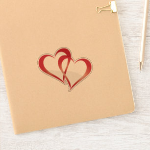 Sticker double coeur