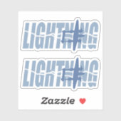 Sticker Double éclair (Feuille)