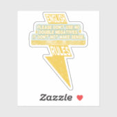 Sticker Double lecture négative de l'anglais (Feuille)