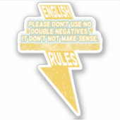 Sticker Double lecture négative de l'anglais (Devant)