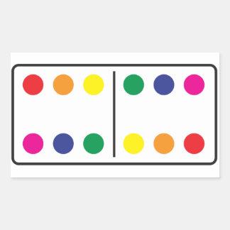 Sticker Double Rainbow Domino