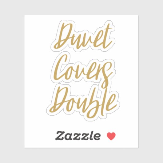 Sticker double rangement pour couvertures de duvet (Feuille)