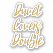 Sticker double rangement pour couvertures de duvet (Devant)