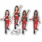 Sticker Double rubis triangle (Devant)