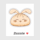 Sticker Doublure de lapin mignon (Feuille)