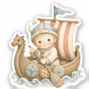 Sticker Douce Baby Shower Petit Viking