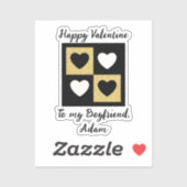 Sticker douce valentine couple personnaliser personnalisée (Feuille)