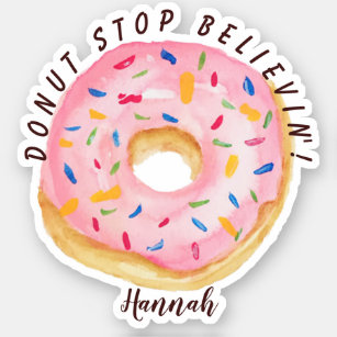 Sticker Doughnut rose Sprinkings Fun Quote Cuote Ajouter N