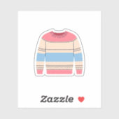 Sticker Douille à col de craie rayé (Feuille)