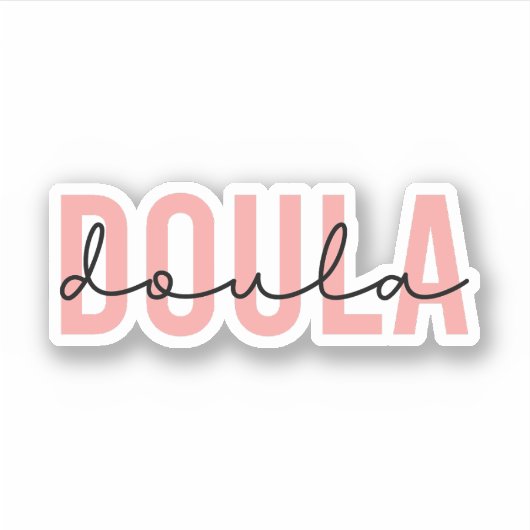 Sticker Doula, Naissance Doula, Mineure-femme, Cadeaux Dou (Devant)