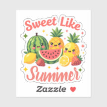 Doux comme les amis de fruits Kawaii d'été