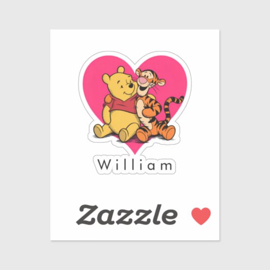 Sticker Doux Winnie l'ourson et Tigger (Feuille)