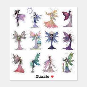 Sticker Douze élégants et fées colorées de Harrison
