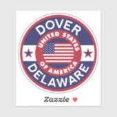 Sticker DOVER, Delaware (Feuille)