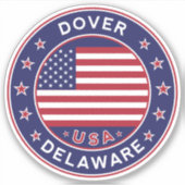 Sticker Dover Delaware, Dover (Devant)