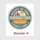Sticker Downingtown, Pennsylvanie (Feuille)