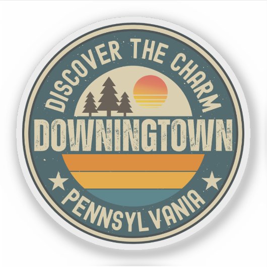 Sticker Downingtown, Pennsylvanie (Devant)