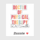 Sticker DPT Doctor of Physical Therapy Vinyl personnalisé (Feuille)