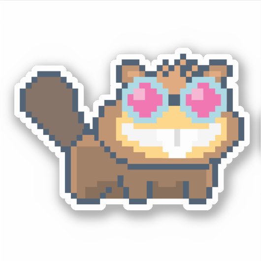 Sticker Dr Beev Poptropica 8 bits (Devant)
