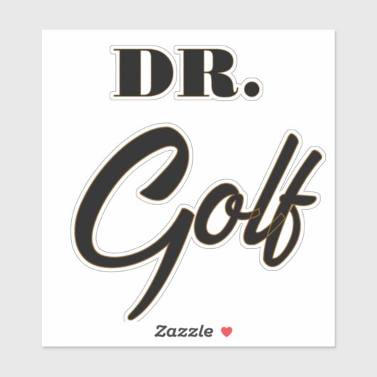 Sticker Dr Golf Funny Design pour les amateurs de golf (Feuille)