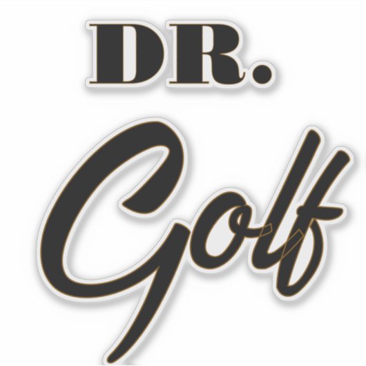 Sticker Dr Golf Funny Design pour les amateurs de golf (Devant)