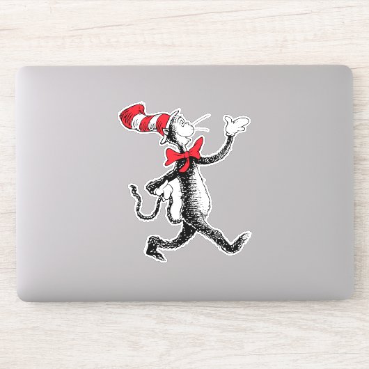 Sticker Dr Seuss | Chat dans la marche des chats Casquette (Ordinateur)