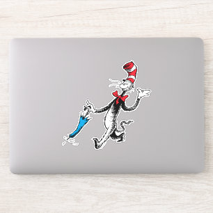 Sticker Dr Seuss   Chat dans la marche des parapluies Casq