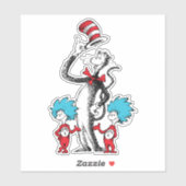 Sticker Dr Seuss | Chat dans le Casquette, Chose un & Chos (Feuille)