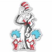 Sticker Dr Seuss | Chat dans le Casquette, Chose un & Chos (Devant)