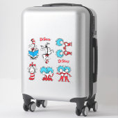 Sticker Dr Seuss | Chat dans le Casquette et la chose une  (Sur valise)
