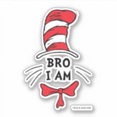 Sticker Dr Seuss | Chat dans le Casquette - Frère (Devant)