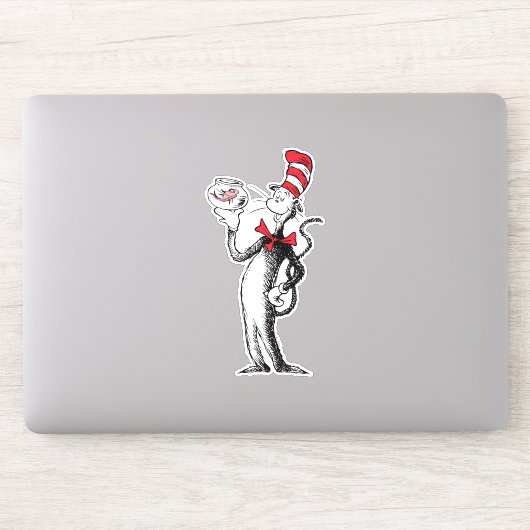 Sticker Dr Seuss | Chat dans le Casquette & Krinklebine (Ordinateur)