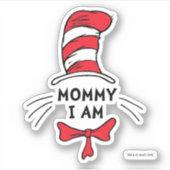 Sticker Dr Seuss | Chat dans le Casquette - Maman Je suis (Devant)