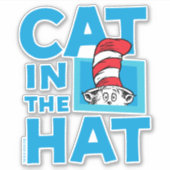 Sticker Dr Seuss | Chat dans le logo du Casquette (Devant)