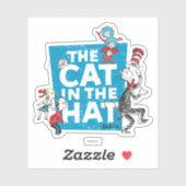 Sticker Dr Seuss | Chat dans le logo du Casquette - Caract (Feuille)